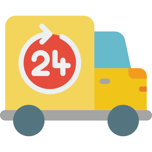 24 hours delivery mover truck delivery truck transport icon