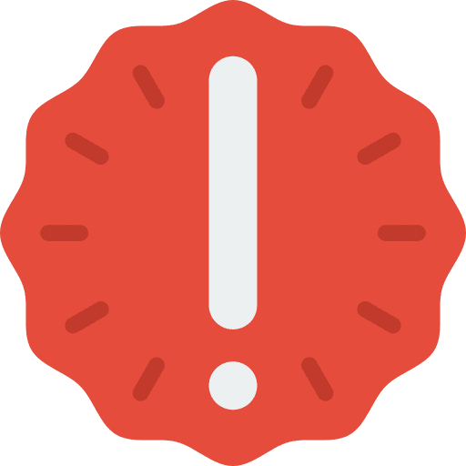Alert commerce and shopping sticker alert icon