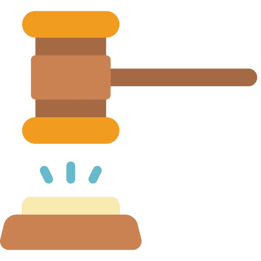 Auction law gavel justice icon