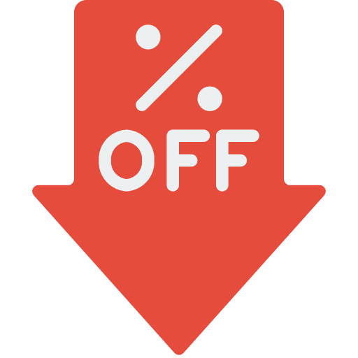 Down arrow commerce and shopping discount down arrow icon