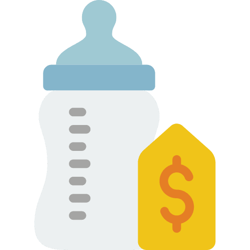 Milk bottle milk bottle sale commerce and shopping icon