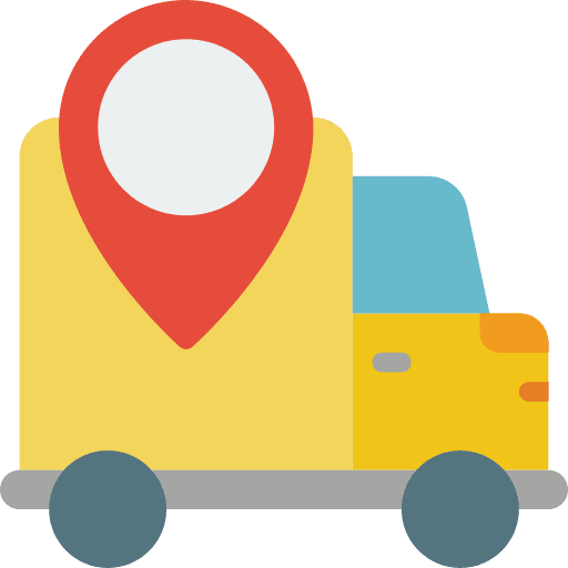 Van location shipping and delivery delivery icon