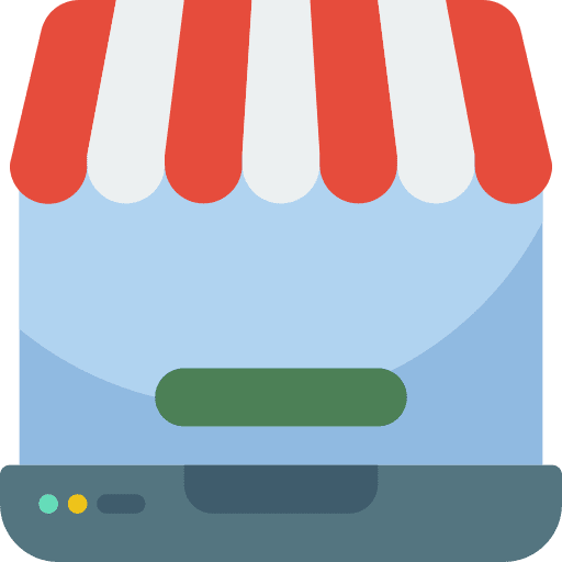 Laptop shopping cart ecommerce laptop icon