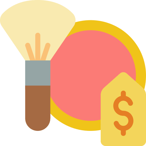 Makeup beauty percentage cosmetics icon