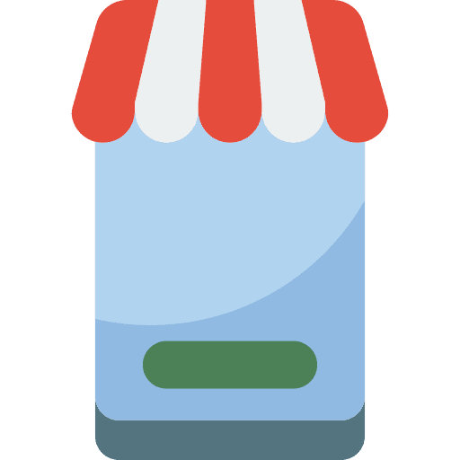 Mobile store smartphone shopping store online shop icon