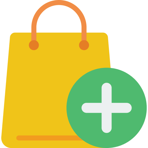 Shopping bag add commerce and shopping paper icon