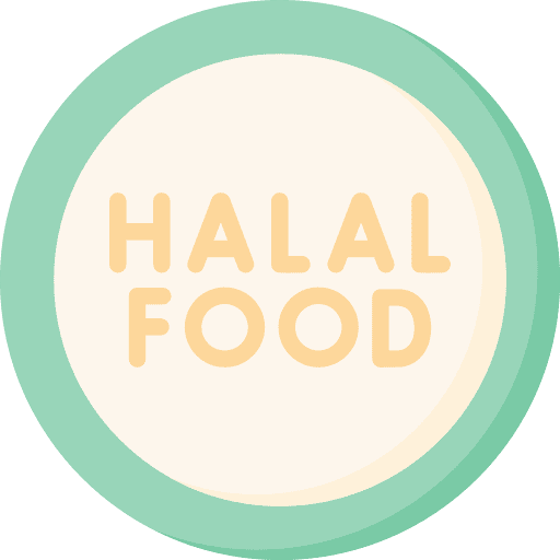 Halal label signaling sign icon