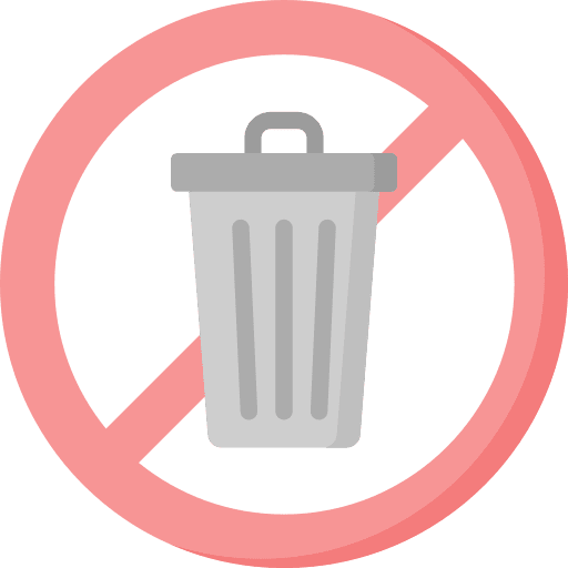 No littering litter forbidden cancel icon