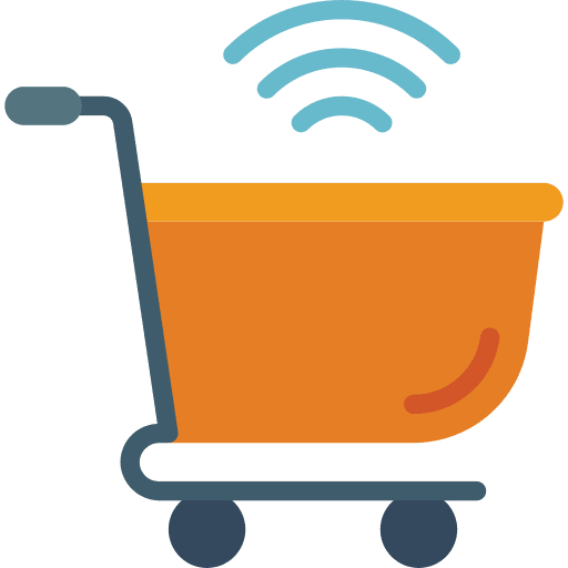 Smart cart supermarket shopping cart smart cart icon