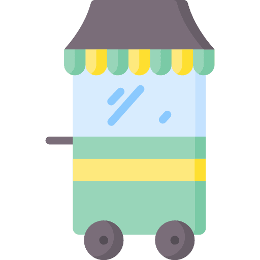 Food cart street food food and restaurant food stall icon Food cart street food food and restaurant food stall icon
