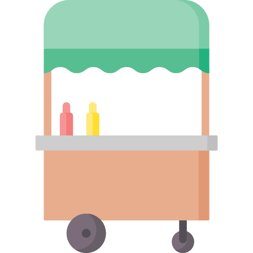 Food cart street food food and restaurant fast food icon Food cart street food food and restaurant fast food icon