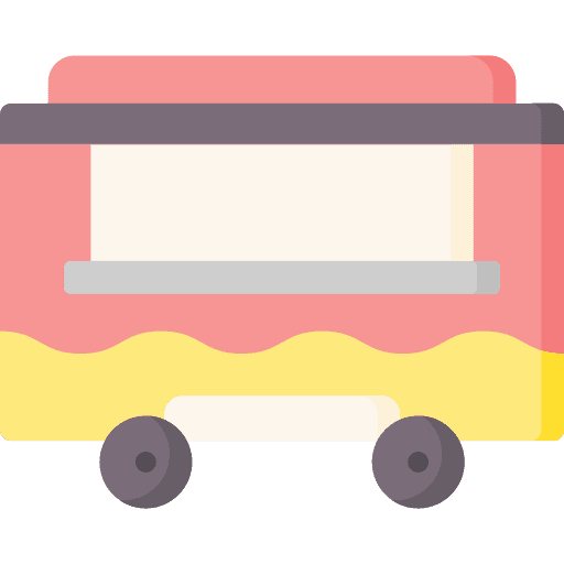 Food truck mobile croissant vehicle icon Food truck mobile croissant vehicle icon