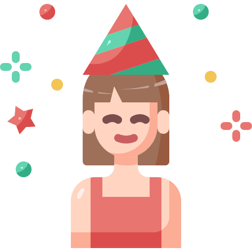 Birthday girl avatar blonde anniversary icon Birthday girl avatar blonde anniversary icon