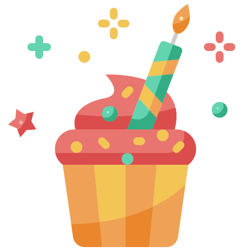Cupcake bakery pastry dessert icon