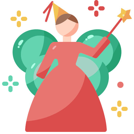 Fairy character fairy tale birthday icon Fairy character fairy tale birthday icon