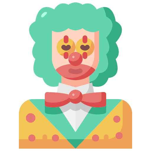 Clown avatar occupation user icon Clown avatar occupation user icon