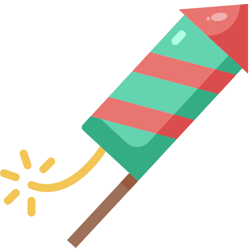 Firework rocket birthday and party firework icon Firework rocket birthday and party firework icon