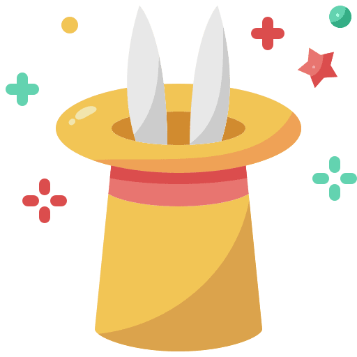 Magician hat bunny show rabbit icon Magician hat bunny show rabbit icon