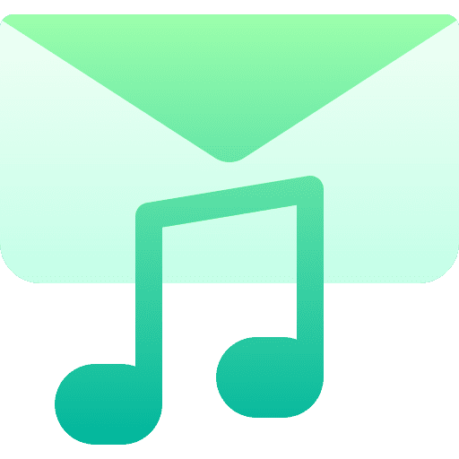 Mail audio musical music icon Mail audio musical music icon