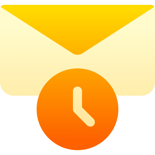Mail clock time envelope icon Mail clock time envelope icon