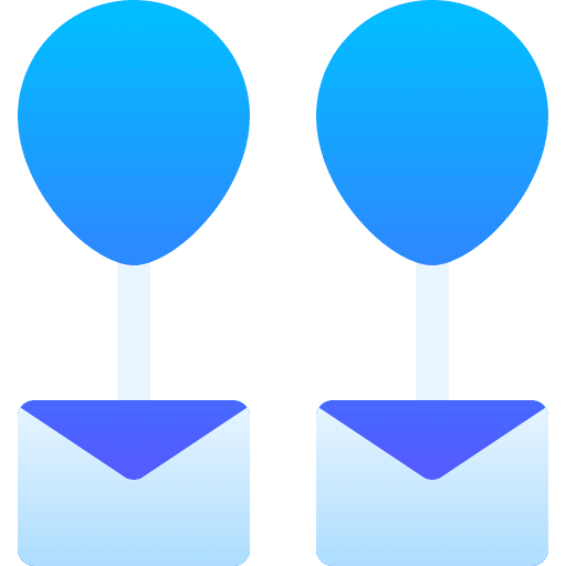 Mail transportation balloon letter icon Mail transportation balloon letter icon
