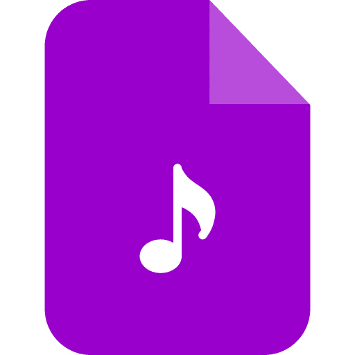 Music file extension files and folders icon Music file extension files and folders icon