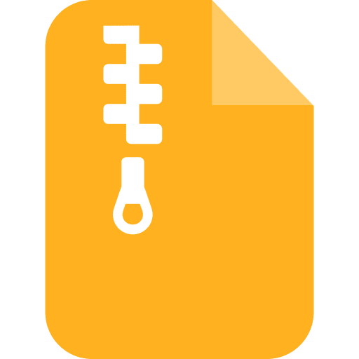 Zip document rar files and folders icon