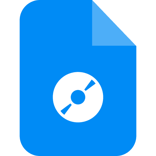 Disc extension document files and folders icon Disc extension document files and folders icon