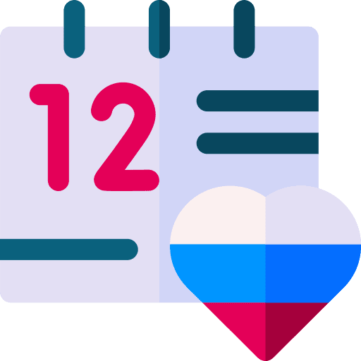 Calendar cultures june country icon