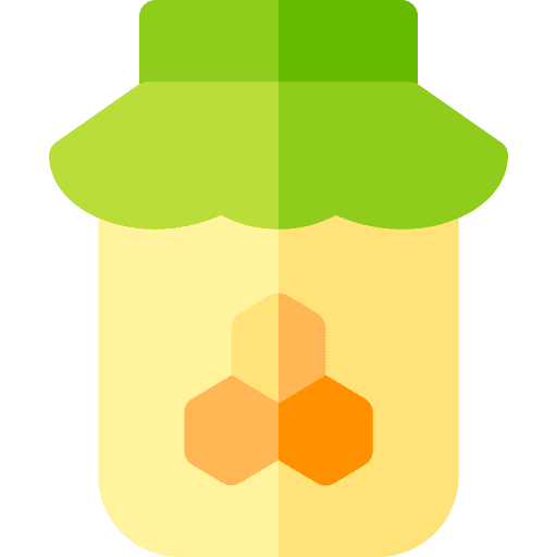 Honey honey organic food and restaurant icon
