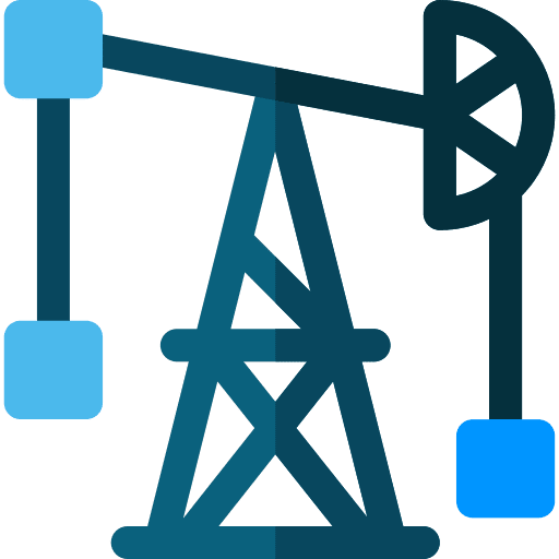 Oil derrick transport tower lever icon