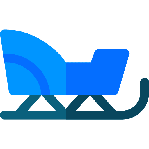 Sled sled sledge transportation icon