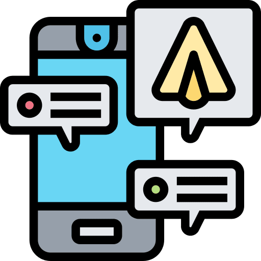 Telegram service message shipping and delivery icon