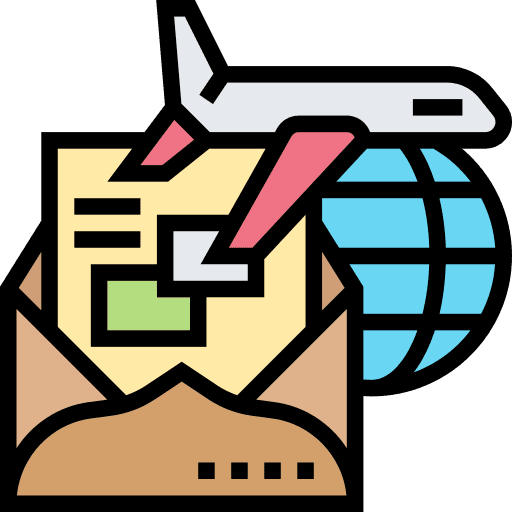 Air mail logistics service worldwide icon Air mail logistics service worldwide icon