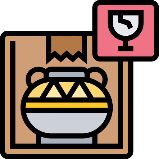 Fragile warning break packaging icon Fragile warning break packaging icon