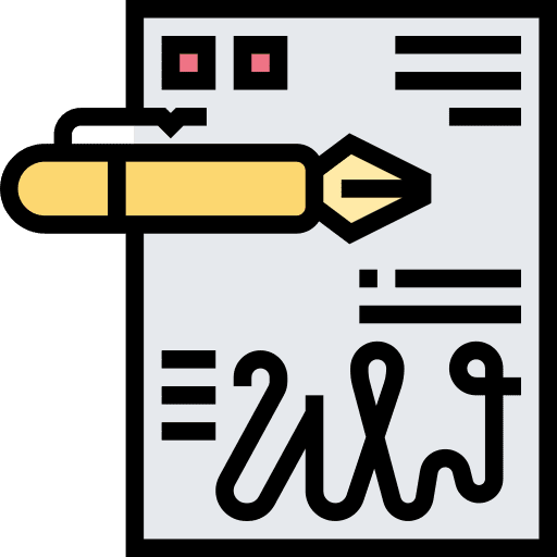 Signature signing delivery shipping and delivery icon