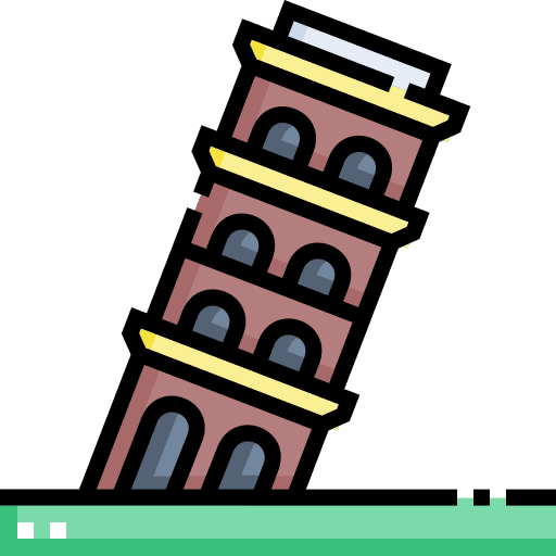 Leaning tower of pisa architectonic monuments leaning tower of pisa icon