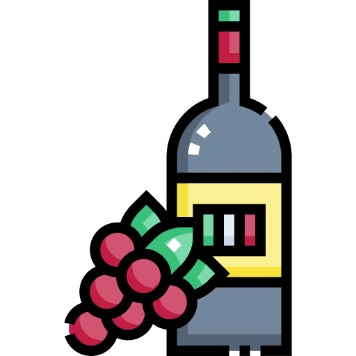 Wine alcohol bottle food and restaurant icon