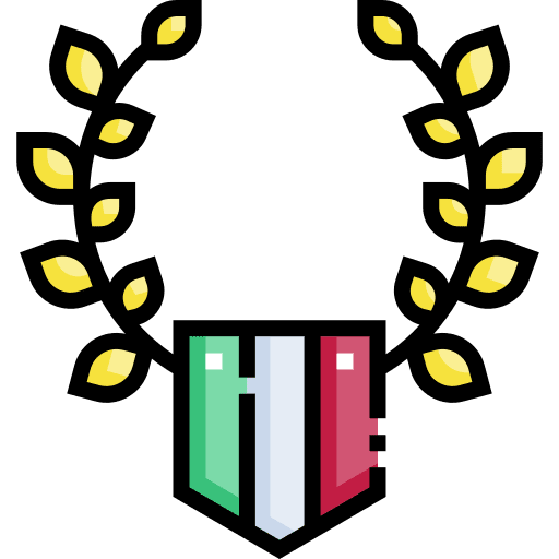 Wreath flags italy wreath icon