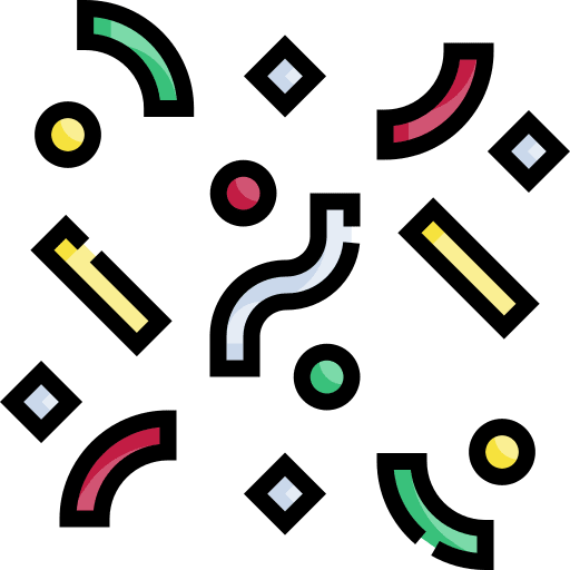 Confetti party fun celebration icon Confetti party fun celebration icon