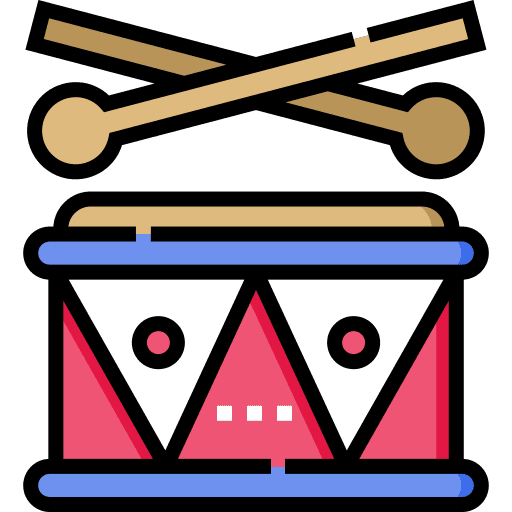 Drum music and multimedia cultures percussion instrument icon