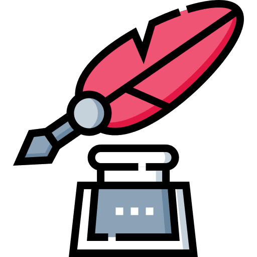 Feather pen write feather pen writing tool icon