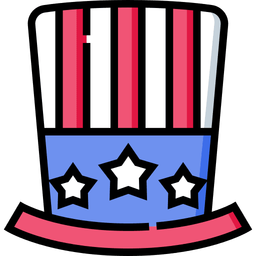 Hat cultures usa independence day icon