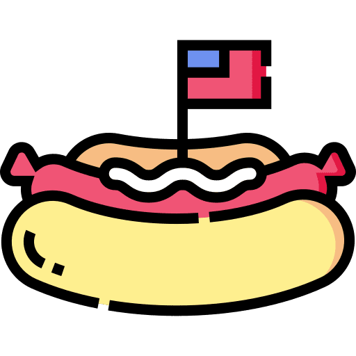 Hot dog sausage bread sauce icon Hot dog sausage bread sauce icon