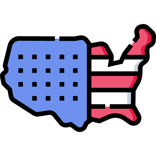 Map geography united states of america country icon Map geography united states of america country icon