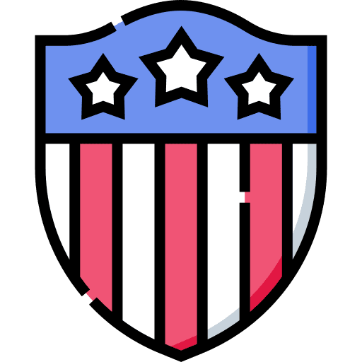 Shield security usa protection icon Shield security usa protection icon