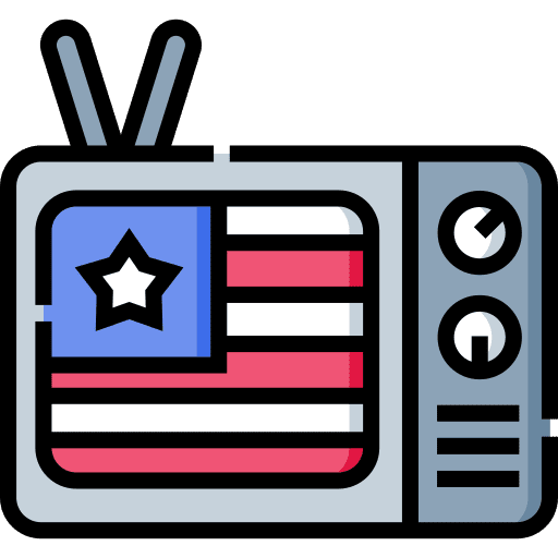 Tv entertainment united states of america usa icon Tv entertainment united states of america usa icon