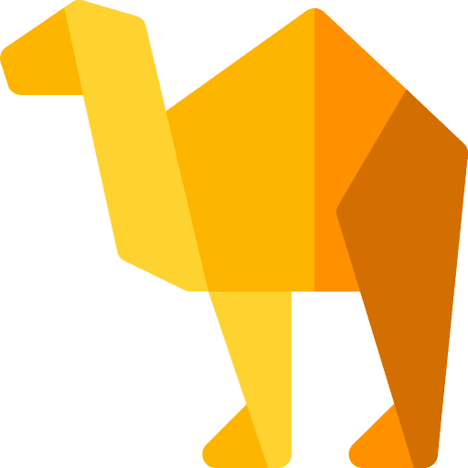 Camel camel art and design origami icon