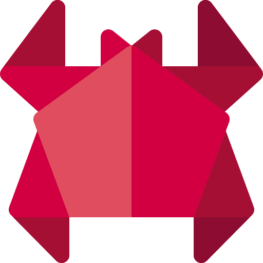 Crab origami crab fold icon Crab origami crab fold icon