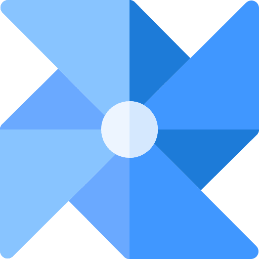 Windmill art craft origami icon Windmill art craft origami icon